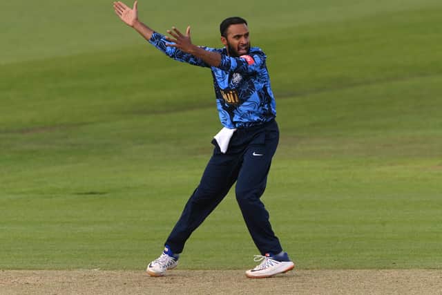 Yorkshire bowler Adil Rashid won't face Durham at Headingley in the Vitality T20 Blast on Friday night. Picture: Stu Forster/Getty Images