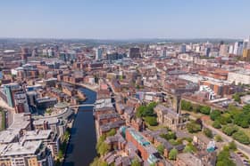 Leeds city centre with Leeds Minster and River Aire. Credit: 	Vantage - stock.adobe.com