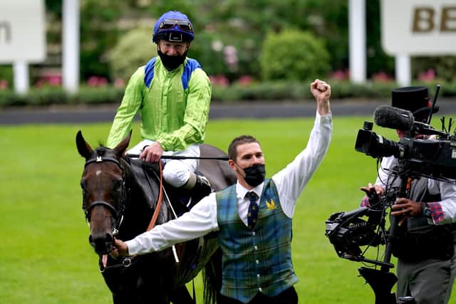 Subjectivist ridden by Joe Fanning is led into the winners enclosure after winning the Gold Cup during day three of Royal Ascot at Ascot Racecourse.