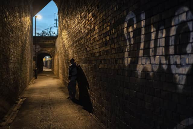 A prostitute waits for a customer on the streets of Holbeck, the only 'managed' zone for prostitution in the UK on November 14, 2018. Picture: Christopher Furlong/Getty.