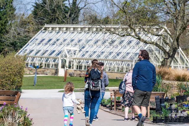 A family visiting RHS Garden Harlow Carr. Picture: James Hardisty.