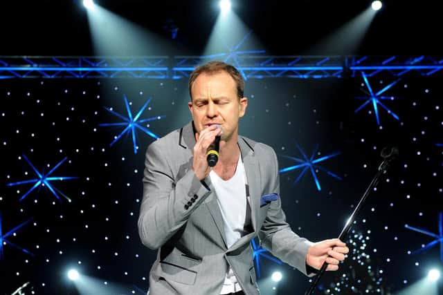 Jason Donovan performs during a concert, at the O2 arena in London in 2012. (PA).