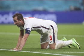 England's Harry Kane reacts after missing a scoring chance (Picture: AP)