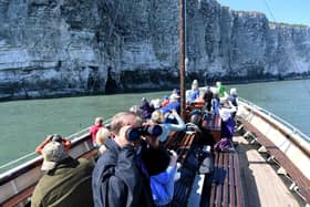 The RSPB puffin and gannet cruise approaches Bempton Cliffs Picture: Simon Hulme