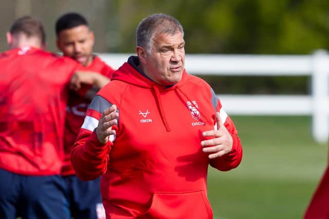 Shaun Wane leads his one and only training session in 16 months at Leeds Beckett University back in April (Picture: Allan McKenzie/SWPix.com)