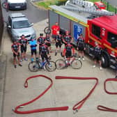 Thirteen staff from Humberside Fire and Rescue Service (HFRS) cycled the 275 miles between 32 different stations
