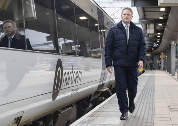 Transport Secretary Grant Shapps during a visit to Leeds in January 2020.
