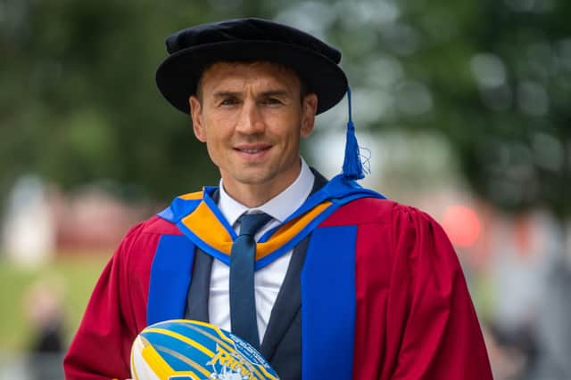 Leeds Rhinos director of rugby Kevin Sinfield was awarded an Honorary Doctorate of Sports Science by Leeds Beckett University.