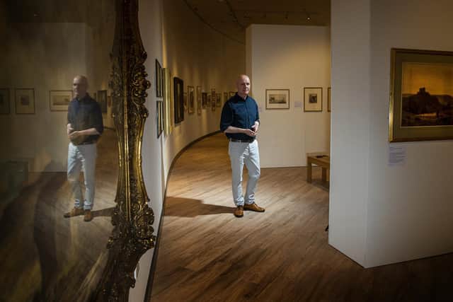 Bill McHugh, Strategic Development Manager views the works in the gallery in the Danum, Doncaster. Picture Tony Johnson