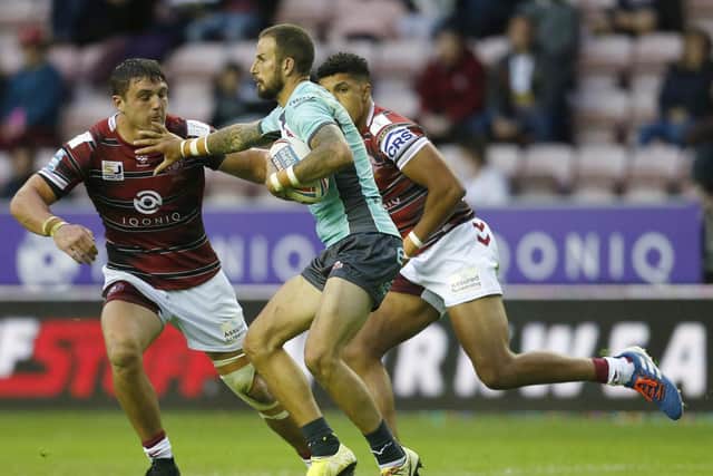 Hull KR - whose Ben Crooks is pictured mounting an attack - won at Wigan Warriors last Friday. Picture by Ed Sykes/SWpix.com.