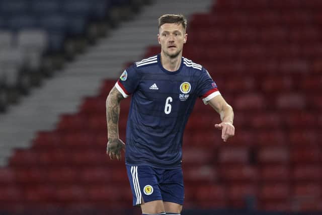 Leeds United defender Liam Cooper in action for Scotland. Picture: Craig Williamson/Getty Images.
