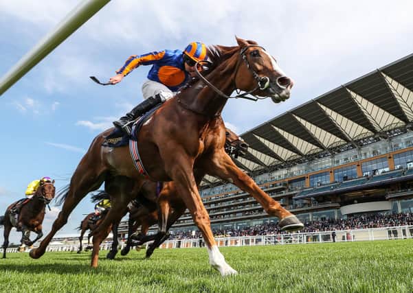 Love and Ryan Moore coming home to win the Prince Of Wales's Stakes during day two of Royal Ascot.