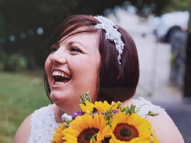 Beth Smith pictured on her wedding day. Family and friends have raised thousands for charity in her memory following her shock death at the age of 31.