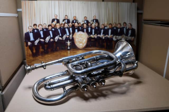 The brass band archive has an impressive collection of music sets, instruments, uniforms and programmes. (Simon Hulme).