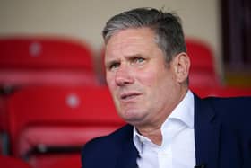 Labour leader Sir Keir Starmer on a visit to Batley earlier this month. Photo: Getty Images