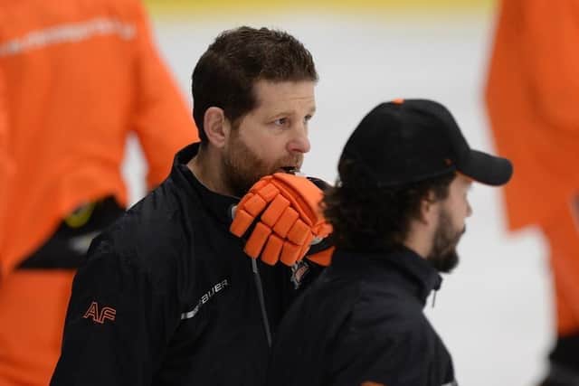 NO-BRAINER: Sheffield Steelers head coach 
Aaron Fox, pictured during his team's brief Elite Series training camp 
Picture courtesy of Dean Woolley.