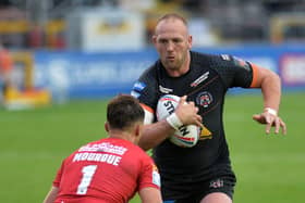 Unusual role: Castleford forward Liam Watts, was named at stand-off against Catalans. Picture: Jonathan Gawthorpe