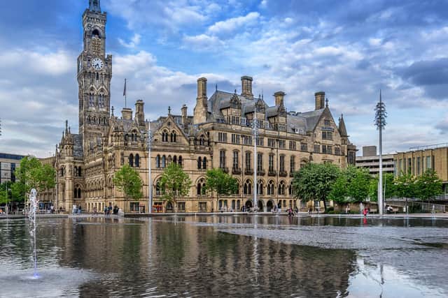 Pictured, Bradford city centre. The OBON Day was launched by former police inspector Kash Singh.He said he set up the campaign in Bradford, West Yorkshire in  after retiring from the police force in 2012. Photo credit: stock.adobe.com