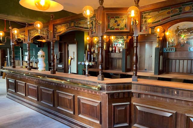 The inside of the pub has been kitted out just like the original Yorkshire boozer