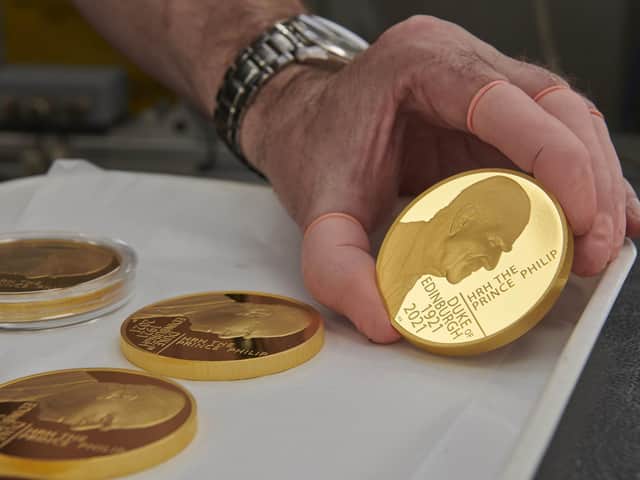 The gold coin commemorating the life of the Duke of Edinburgh