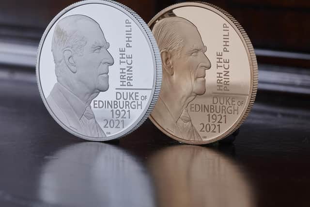 The coin's design was approved by the Duke before his death in April this year
