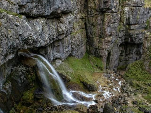 Looking down into Gordale Scar. Picture: Bruce Rollinson