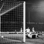 On target: Colin Bell celebrates scoring England's first goal in the 2-0 friendly win against West Germany at Wembley. Pictures: Getty Images