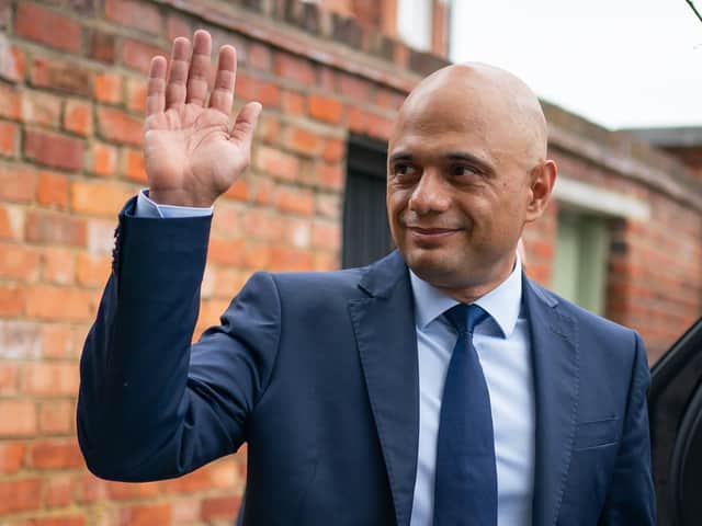 Former chancellor of the exchequer Sajid Javid, outside his home in south west London this morning (June 27), after he was appointed as Secretary of State for Health and Social Care, following the resignation of Matt Hancock.