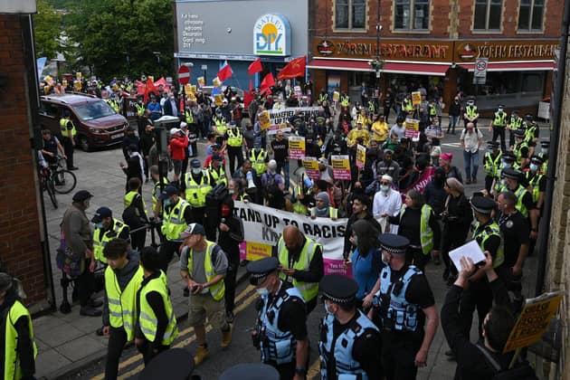 An anti-racism march took place in Batley on Saturday June 26