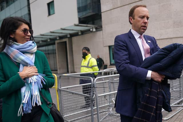 File photo dated 16/05/21 of Health Secretary Matt Hancock with adviser Gina Coladangelo - both  resigned on a dramatic weekend at Westminster.