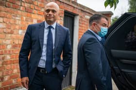 This was Sajid Javid leaving home to take up work as Health and Social Care Secretary in succession to the now disgraced Matt Hancock.