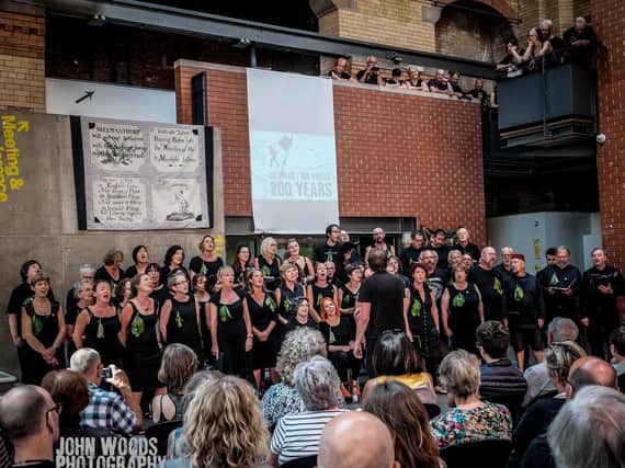 A performance by Commoners Choir. Picture: John Woods.