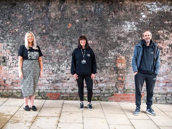 Leah Charlson, Liz Knight and Scotty Bell who have all been recruited for Simon On The Streets
Picture: Sam Toolsie