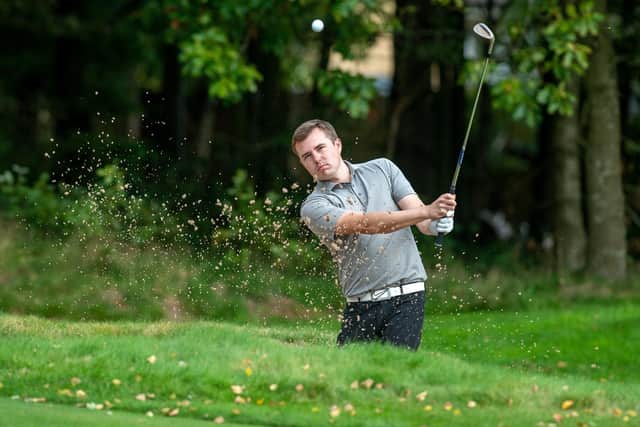 Amateur Ben Hutchinson, pictured playing on the 2020 ProTour Golf final at Huddersfield Golf Club in OCtober, is going to the Open (Picture: Bruce Rollinson)