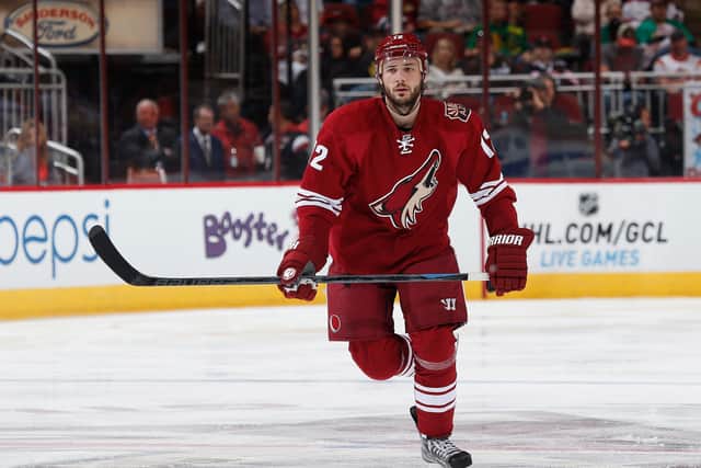 CREATIVE: Justin Hodgman, pictured above playing for the Arizona Coyotes, will bring a 'new attacking dimension' to the Sheffield Steelers in the 2021-22 EIHL season. Picture: Christian Petersen/Getty Images
