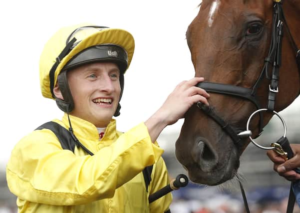 Tom Marquand after Adeybb won a second successive Queen Elizabeth Stakes in Sydney in April.