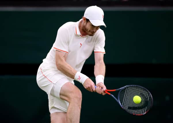 Andy Murray in action at Wimbledon this week.