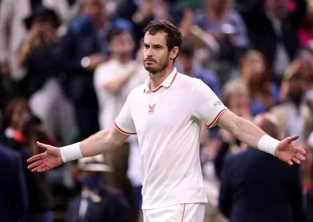 Andy Murray after reaching the third round of Wimbledon in a late night epic on Wednesday.