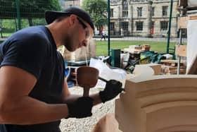James Digger, 22, is an apprentice stonemason at York Minster