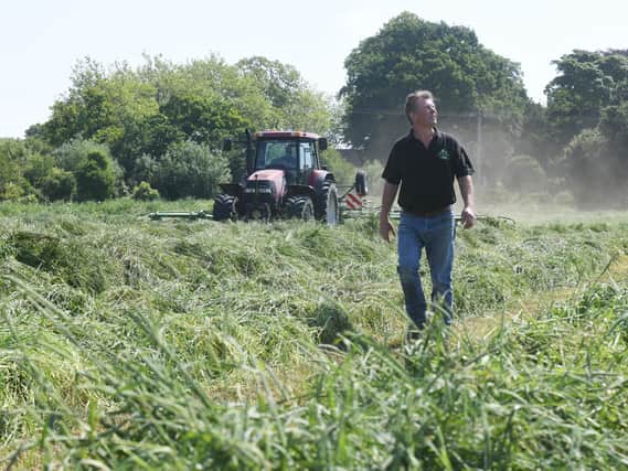 Ian Burrows grows Timothy grass to produce healthy haylage for the small pets market