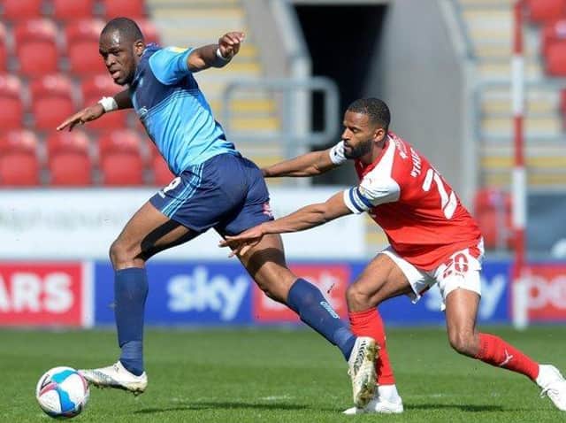 New Middlesbrough signing Uche Ikpeazu, pictured in action from Wycombe against Rotherham last season. Picture: Dean Atkins.