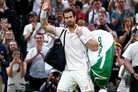 Goodbye, for now:  Andy Murray waves to the crowd after his third-round defeat against Denis Shapovalov on day five of Wimbledon. Picture: Adam Davy/PA.