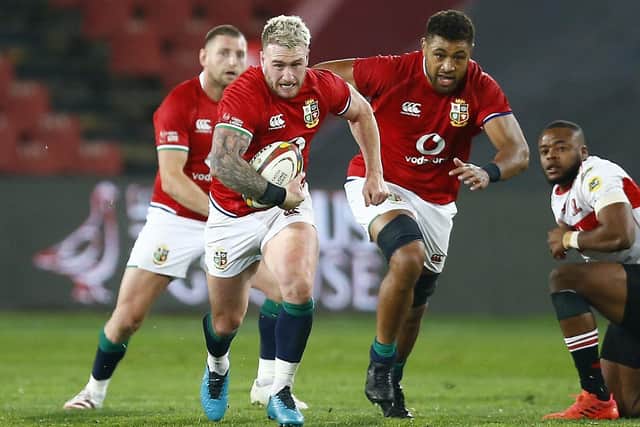 British & Irish Lions' Stuart Hogg in action during the Vodafone Lions 1888 Cup match at the Emirates Airline Park in Johannesburg, South Africa. Picture date: Saturday July 3, 2021. (Picture: PA)
