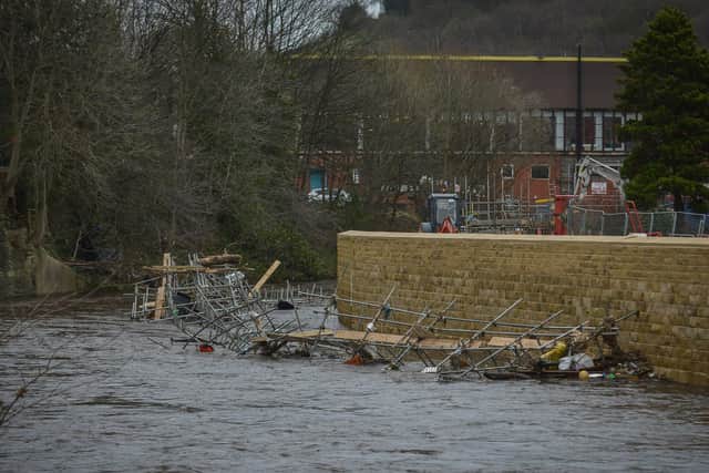 Flooding in Mytholmroyd (Pic credit: SWNS)