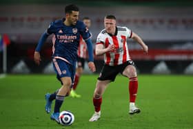 MOVING ON: Sheffield United's John Lundstram battles with Arsenal's Dani Ceballos in April this year. Picture: Simon Bellis/Sportimage