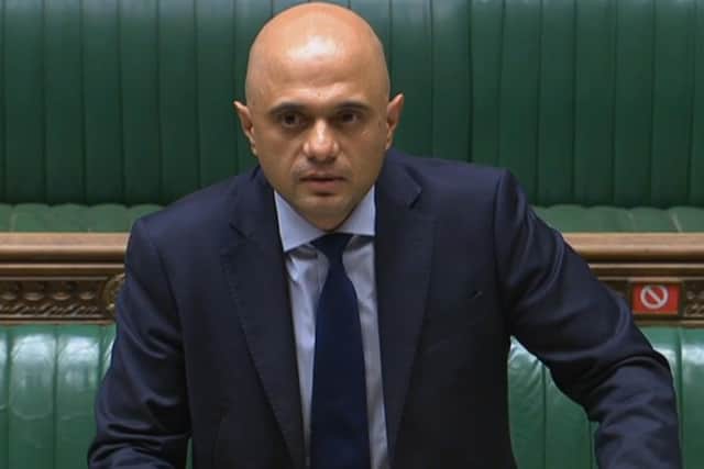 Pictured, Health Secretary Sajid Javid this week. He has been urged to put in place a long-term funding plan for social care amid warning from a Yorkshire independent care group that a sector already on “its knees” after “30 years of being ignored” is set to face a tidal wave of aftershock effects from the pandemic. Photo credit: PA