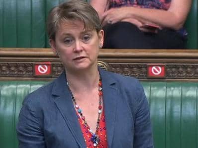 Yvette Cooper, MP for Normanton, Pontefract and Castleford, speaks during the debate on the Police, Crime, Sentencing and Courts Bill