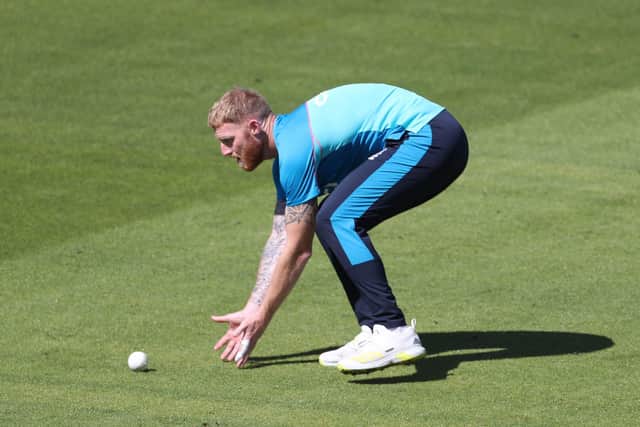 BACK IN THE GAME: England's Ben Stokes during a nets session at Sophia Gardens. Picture: David Davies/PA