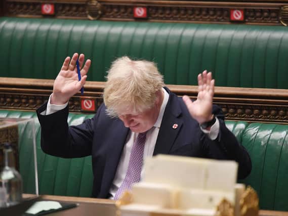 Boris Johnson during Prime Minister's Questions in the House of Commons, London. Picture: UK Parliament/Jessica Taylor /PA Wire