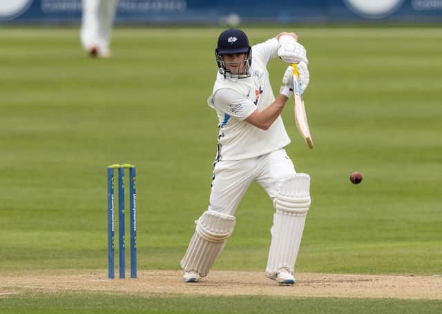 Sam Northeast of Yorkshire drives during day one of the LV= Insurance County Championship match between Northamptonshire and Yorkshire at The County Ground (Picture: Andy Kearns/Getty Images)